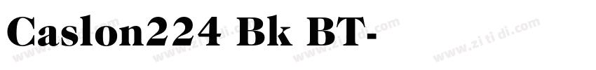 Caslon224 Bk BT字体转换